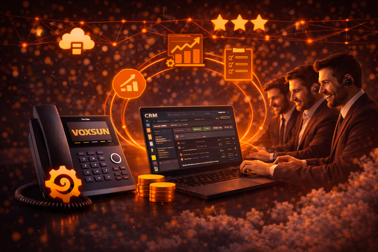 Lleva a tu equipo comercial al éxito gracias a la integración CRM de VoxSun