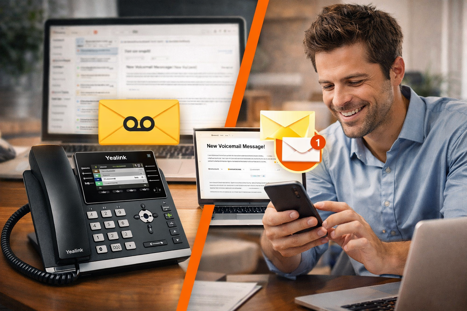 Gérez facilement vos messages vocaux avec la messagerie vocale vers e-mail de VoxSun